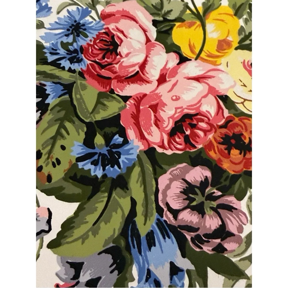 Westgate Vintage Wallpaper Hand Printed Floral Design Croquette 1988 Rare Find